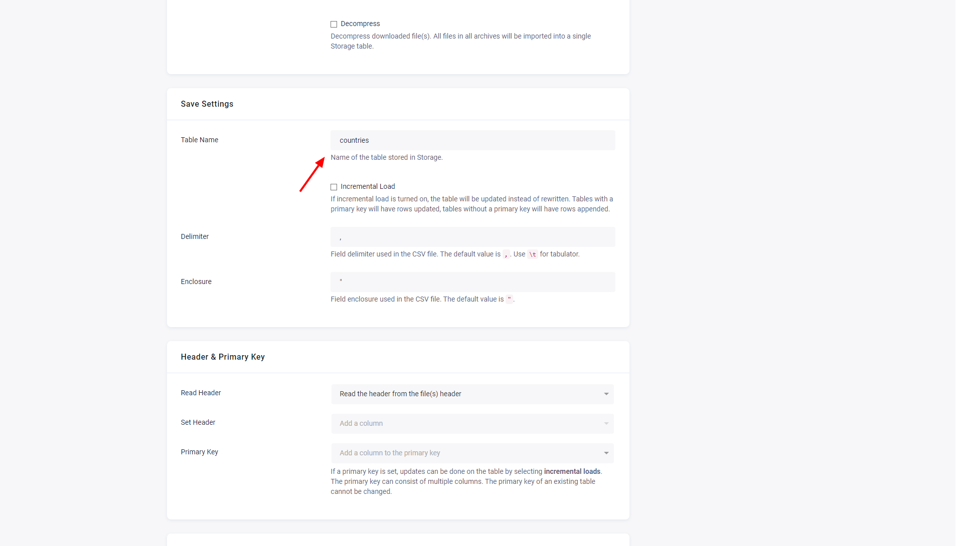 Screenshot - FTP extractor save settings